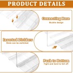 2-Piece Transparent Acrylic Storage Bag/Wallet Organizer with Adjustable Dividers, Suitable for Wardrobe Storage and Clutch Organization